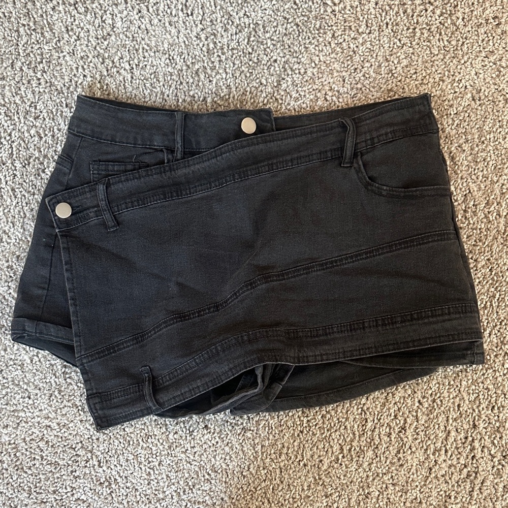 Women's Black Denim Shorts